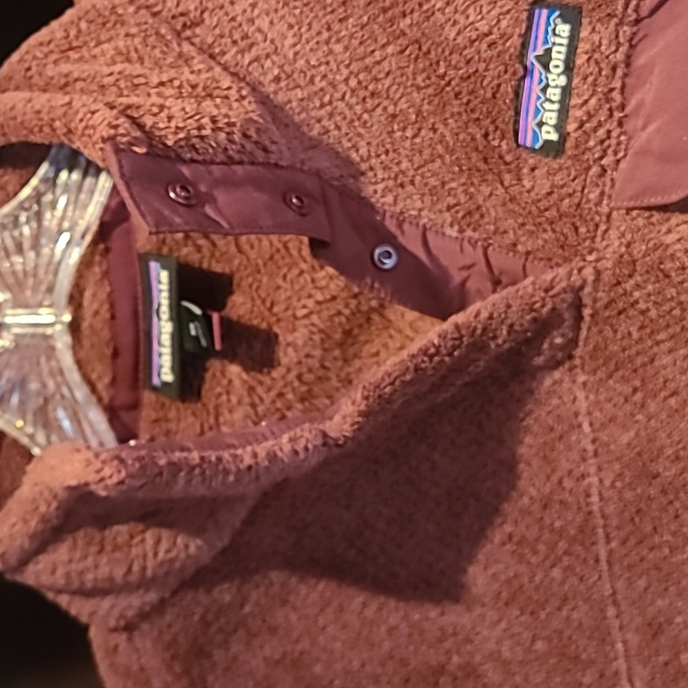Patagonia Pullover Burgandy Polar Flece XS - Picture 5 of 11
